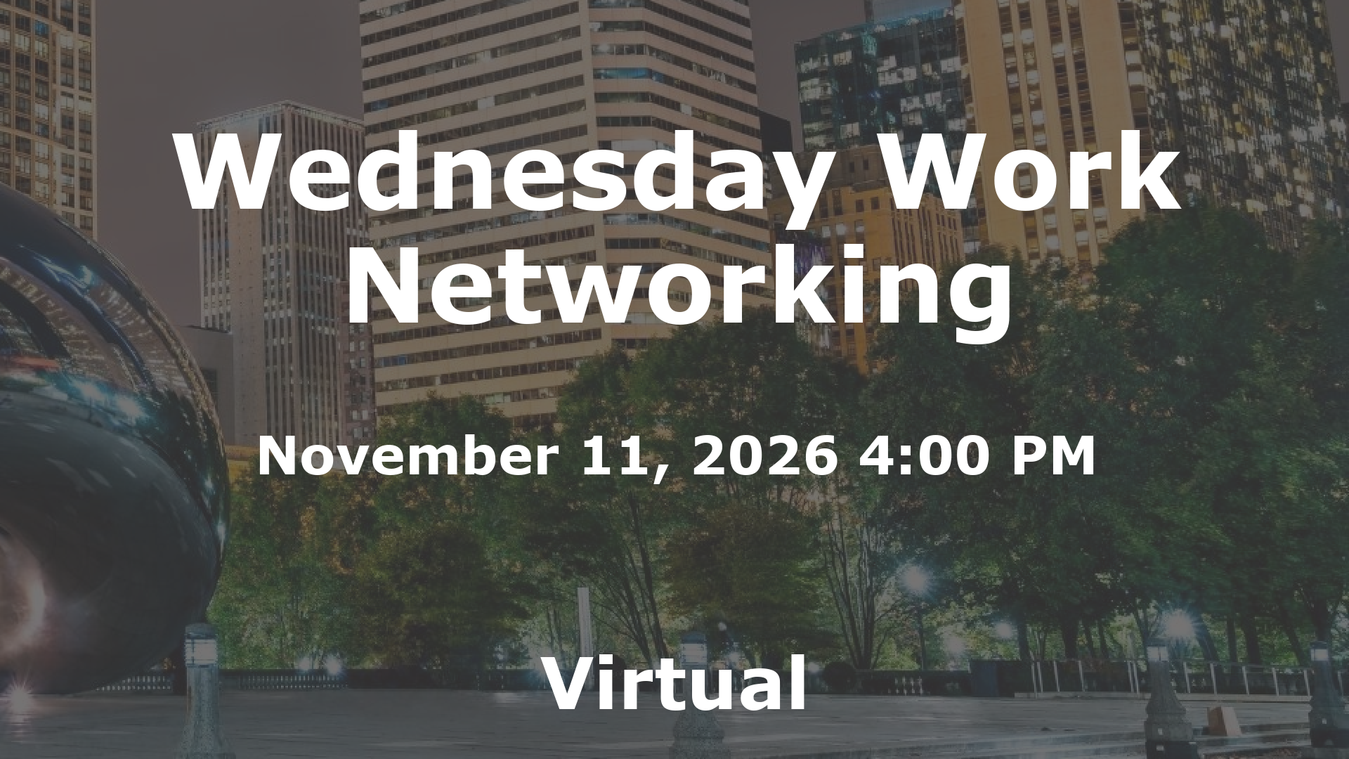 Wednesday Work Networking event image